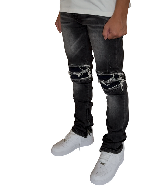 Black Zip Jeans