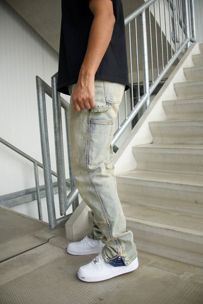 Washed Flared Jeans