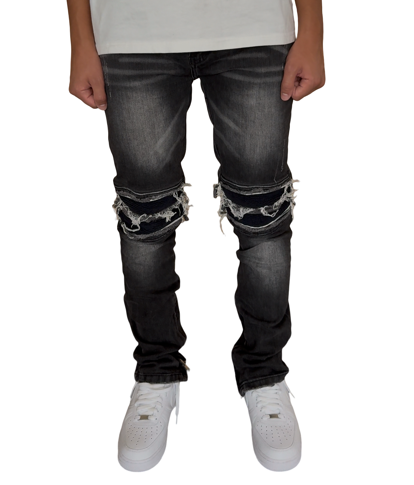 Black Zip Jeans