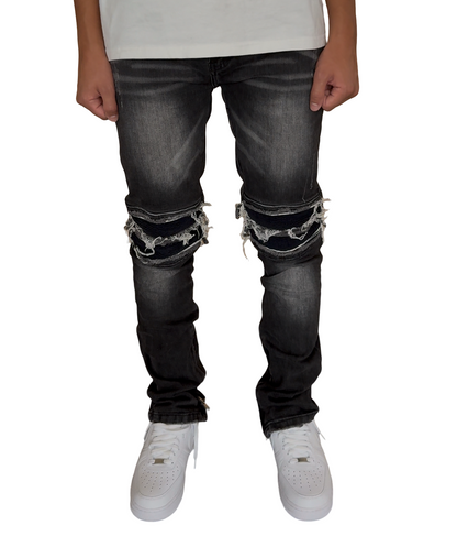 Black Zip Jeans